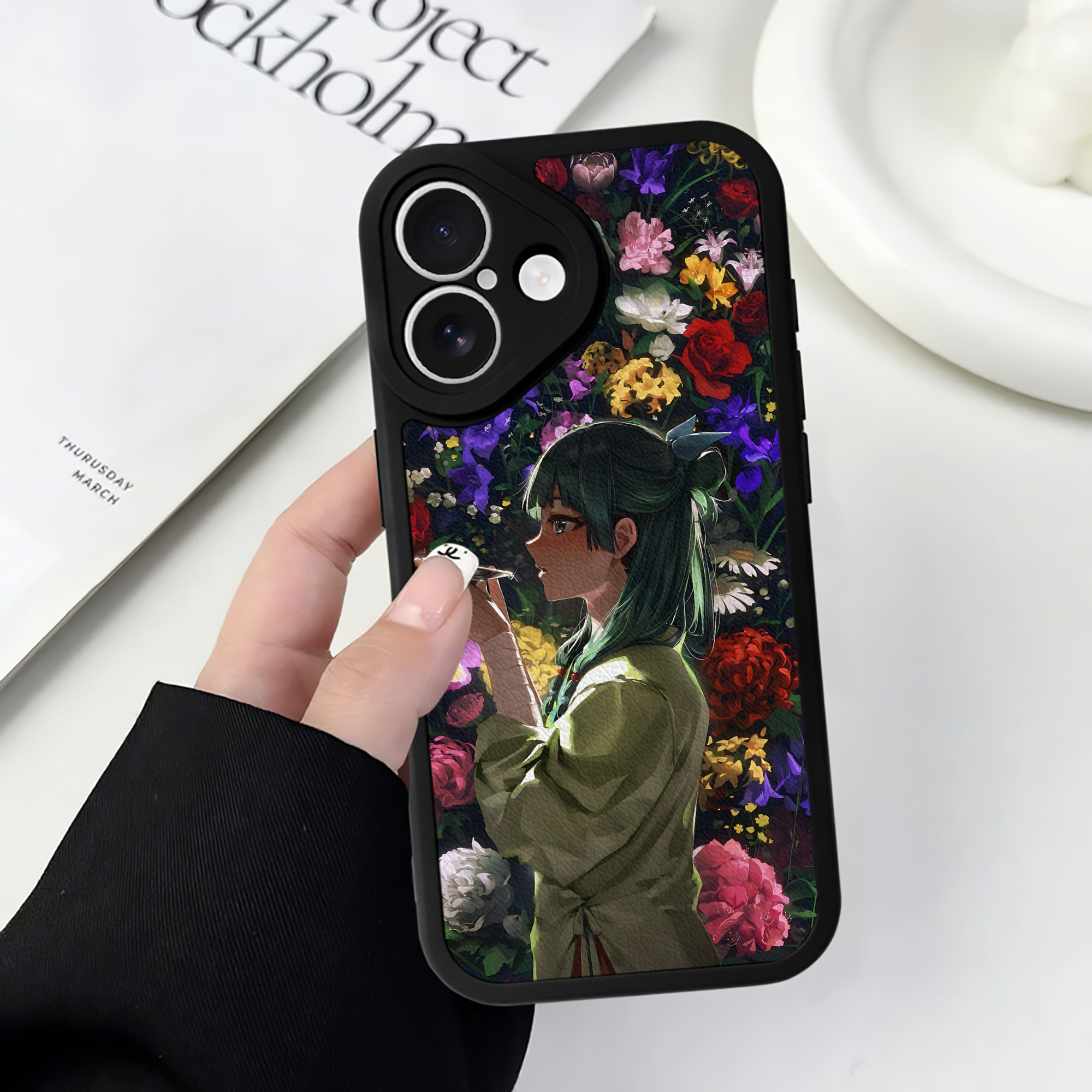 （画像用） 薬屋のひとりごと The Apothecary Diaries 【iPhone 16シリーズ対応】シリコンスマホケース（レザー調） 材質：シリコン